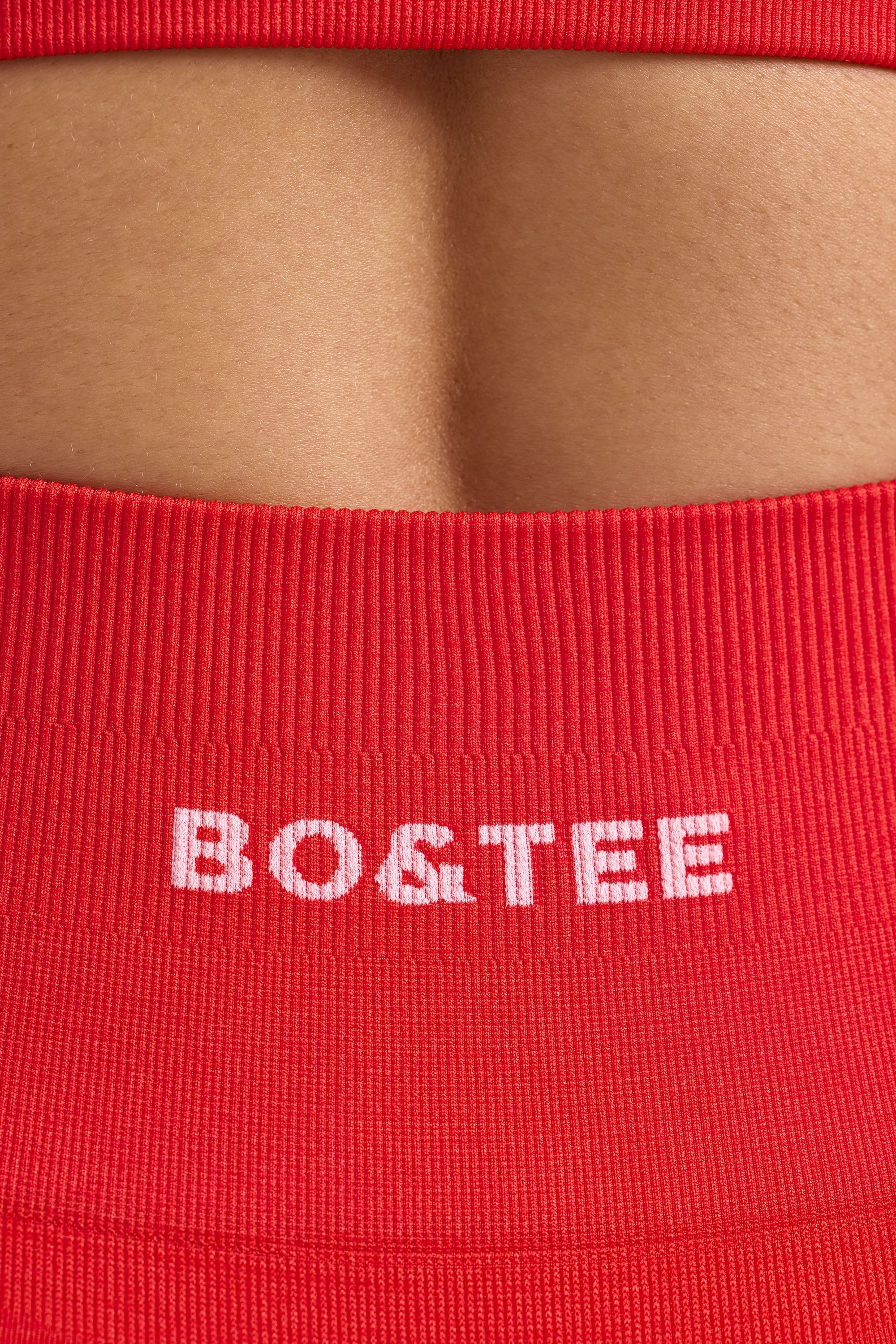 Define Luxe V-Neck Sports Bra in Poppy Red